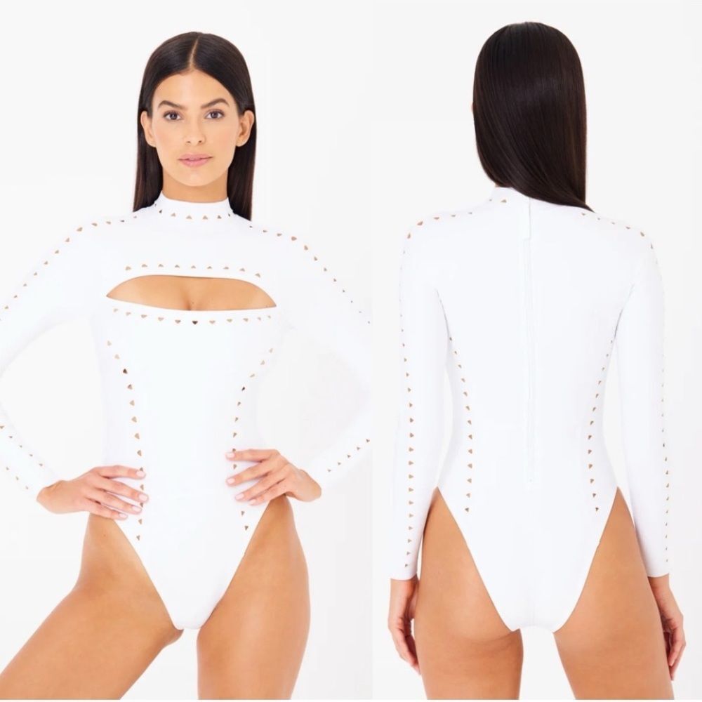 New Gigi C Laurel Surfsuit Cutout Long Sleeve Scuba One Piece